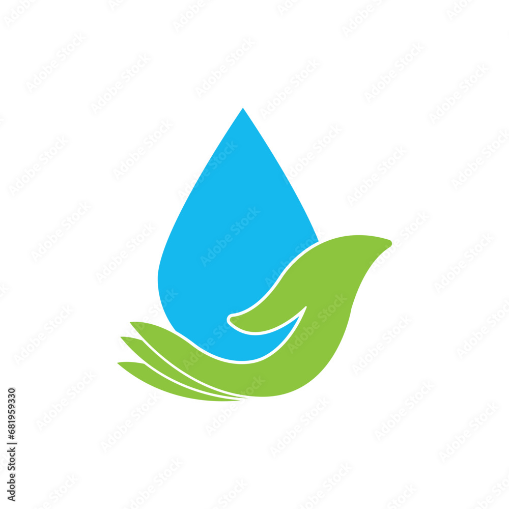 Water logo icon design vector illustration template Water logo icon design vector illustration template