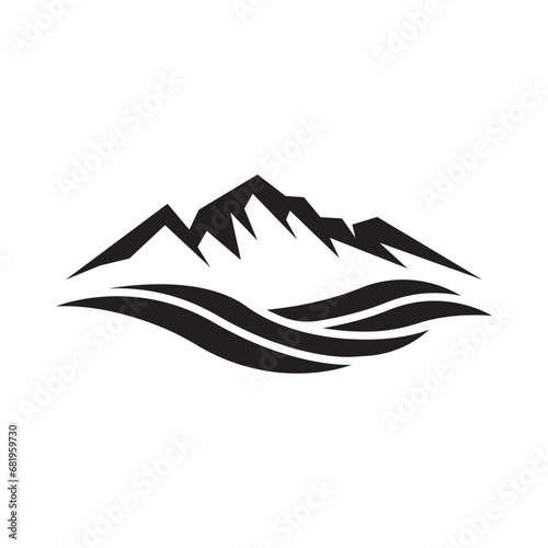 Mountain logo icon design vector illustration template