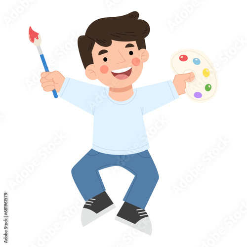 Group of multiracial and multicultural students.Back to School concept illustration boy illustration