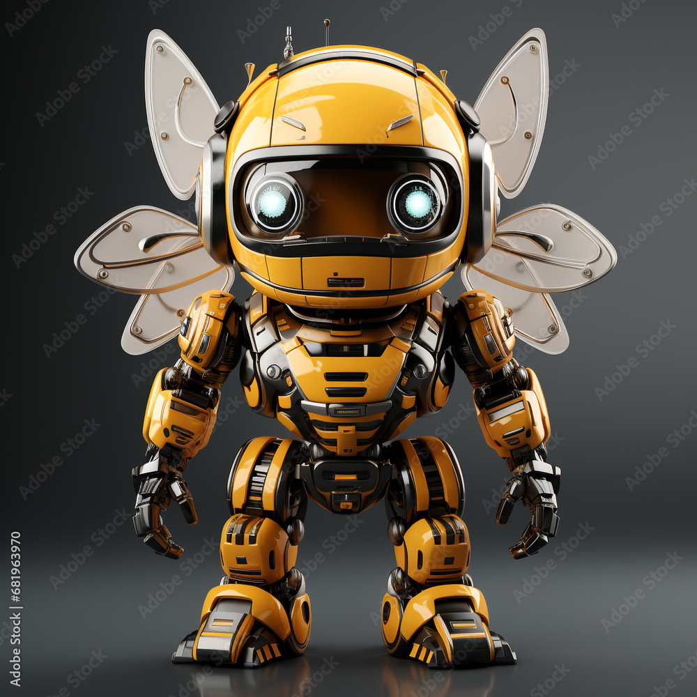 3d Robot cartoon bee 3d Robot cartoon bee