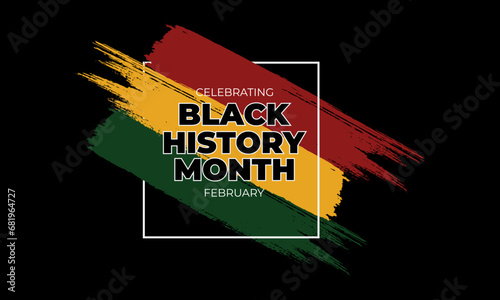 Black History Month Celebration Background Vector Illustration