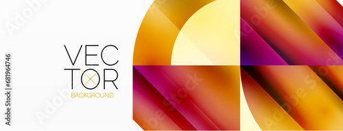 Minimalist marvel - squares and circles unite in harmonious geometry. Muted tones weave serene backdrop where structured tiles form dance of timeless elegance, epitomizing modern simplicity