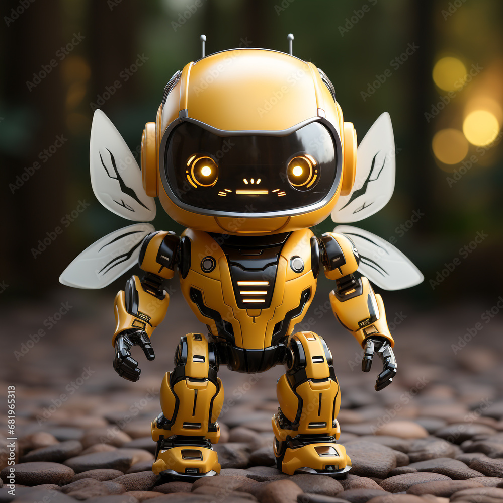 3d Robot cartoon bee 3d Robot cartoon bee