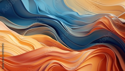 "Blue and Orange Abstract Background