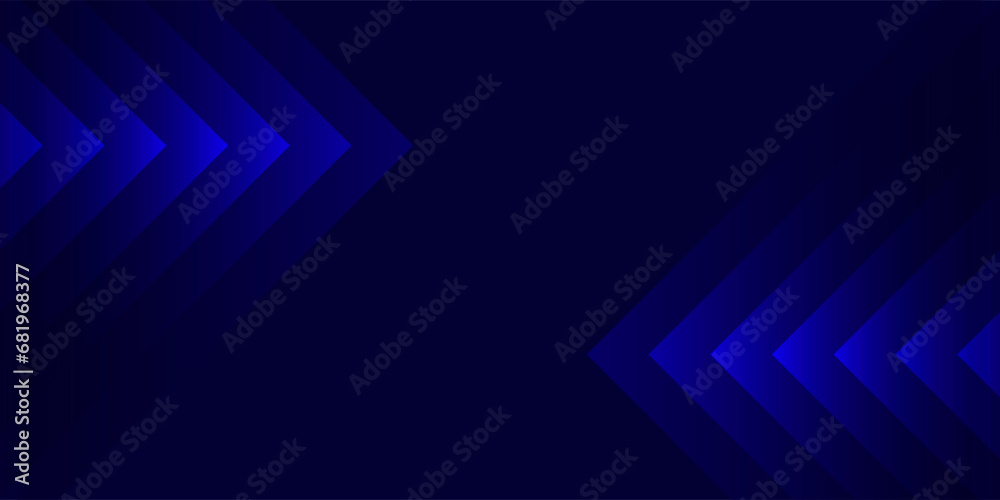 Abstract blue background with glowing blue geometric triangle design. 