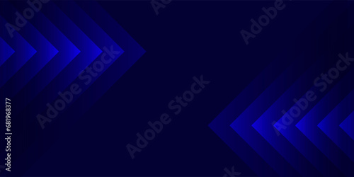 Abstract blue background with glowing blue geometric triangle design. 
