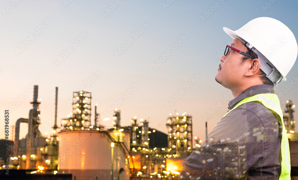 Businessman who invests in the oil refinery industry Businessman who invests in the oil refinery industry