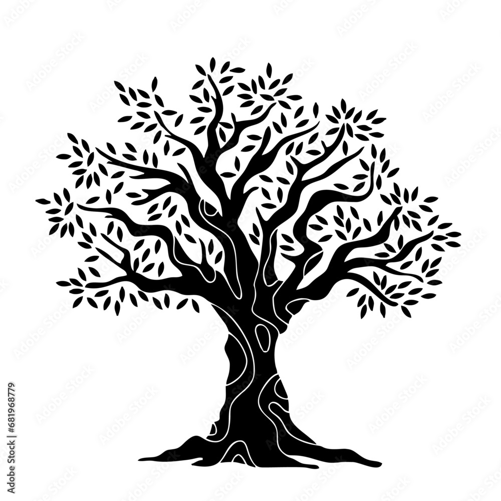 Obraz premium black and white tree