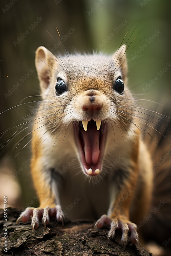 Fototapeta premium An Angry Squirrel