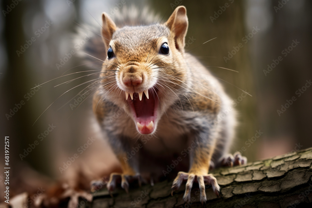 Obraz premium An Angry Squirrel