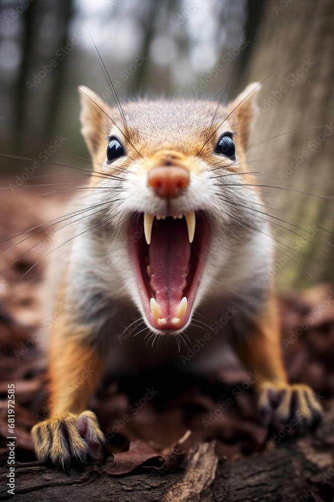 Obraz premium An Angry Squirrel