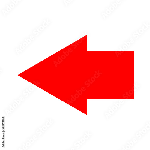 三角部分が大きい赤い矢印 photo