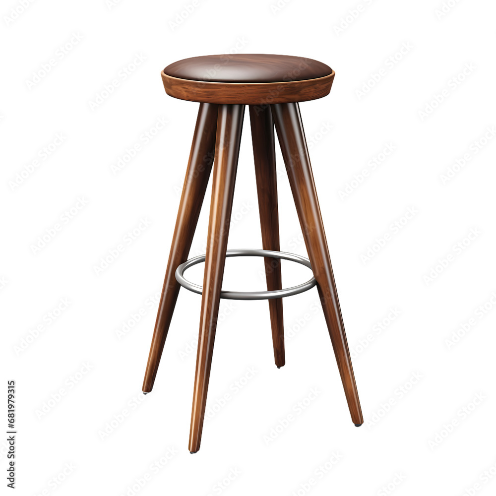 Stool on transparent background, white background, isolated, chair illustration Stool on transparent background, white background, isolated, chair illustration