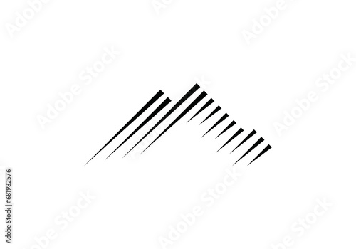 black mountain logo design modern simple symbol icon vector	
