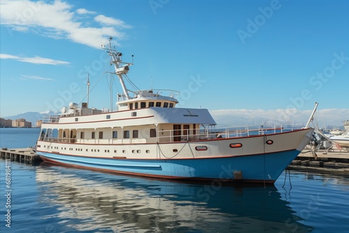 the ship docked at the port