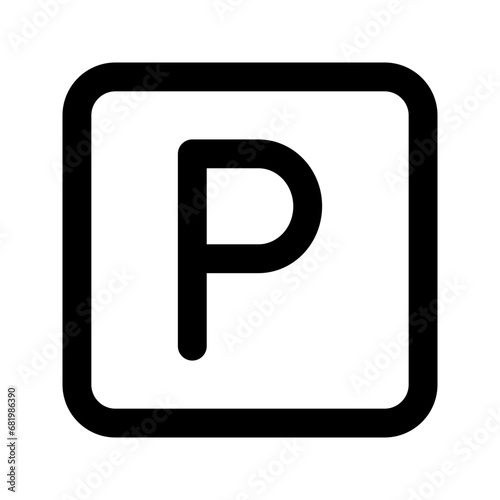 parking area line icon photo