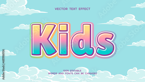 kids editable text effect © hafid