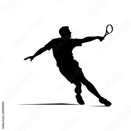 Tennis player silhouette