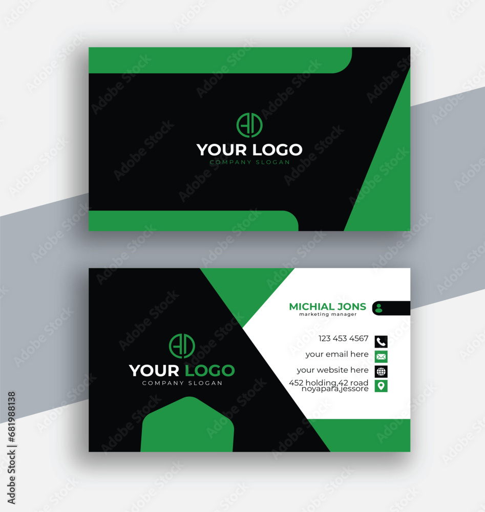 Vector Modern Creative and Clean Business Card Template
