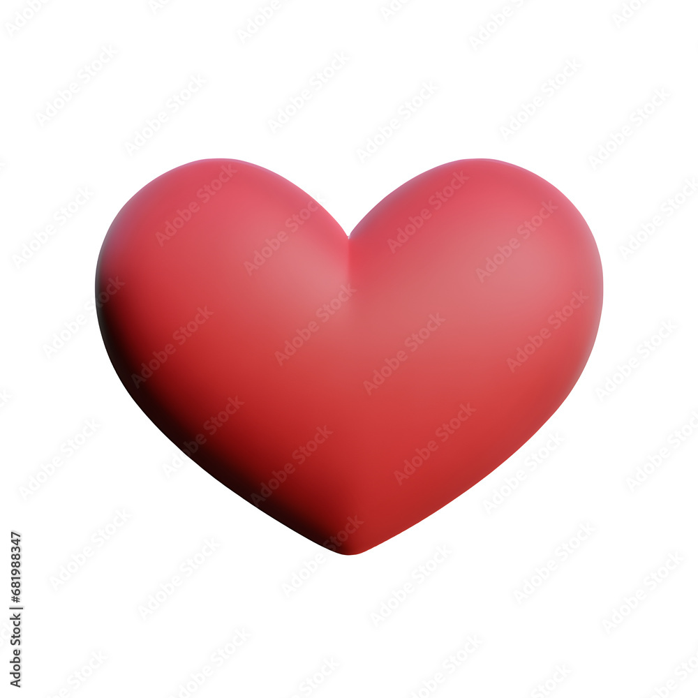 red heart,3D