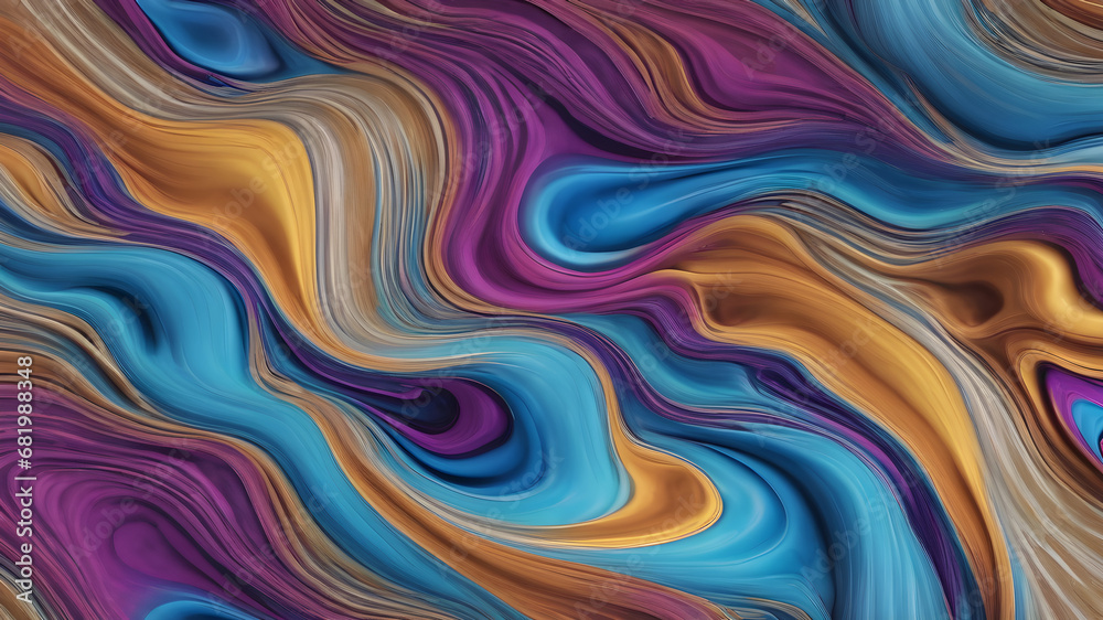 Abstract 3D Color Swirl: A Fluid and Colorful Background