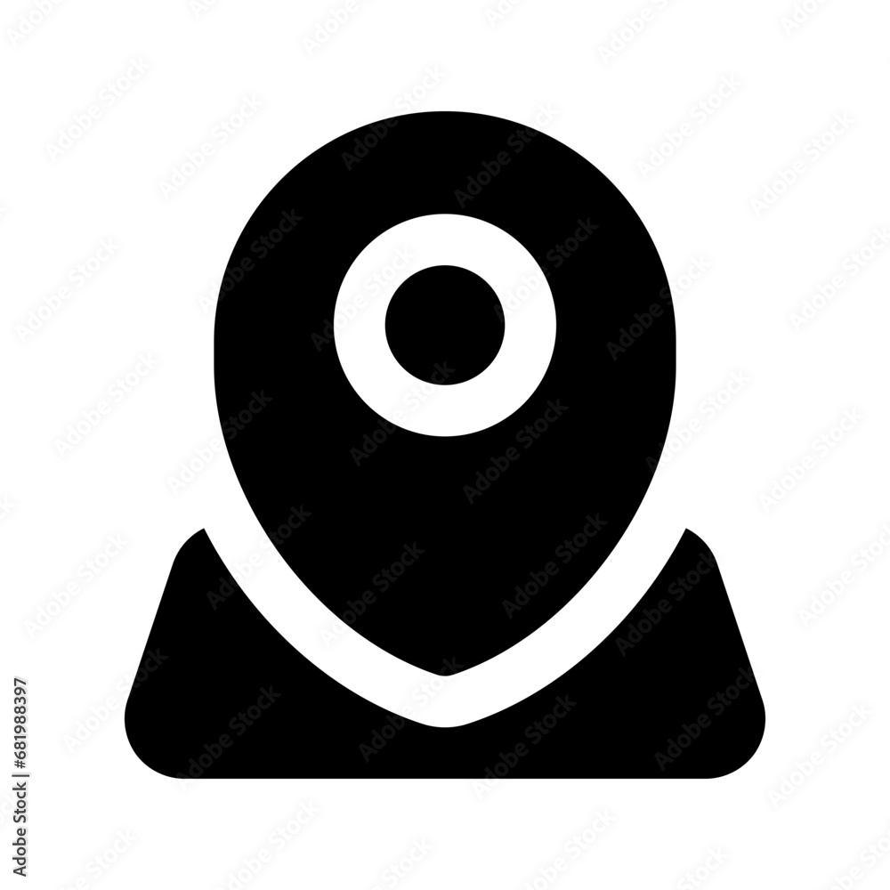 map pin glyph icon map pin glyph icon