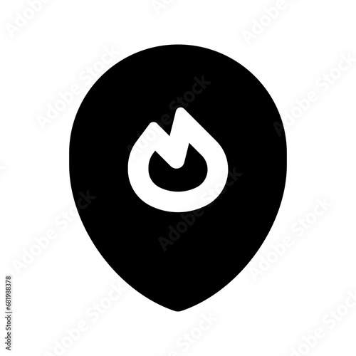 fire station glyph icon