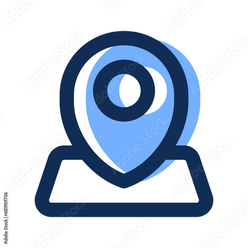 Free Download map pin filled line icon - GFXLoad
