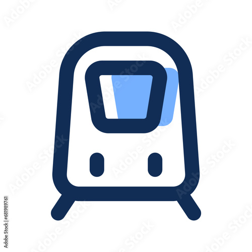 train filled line icon