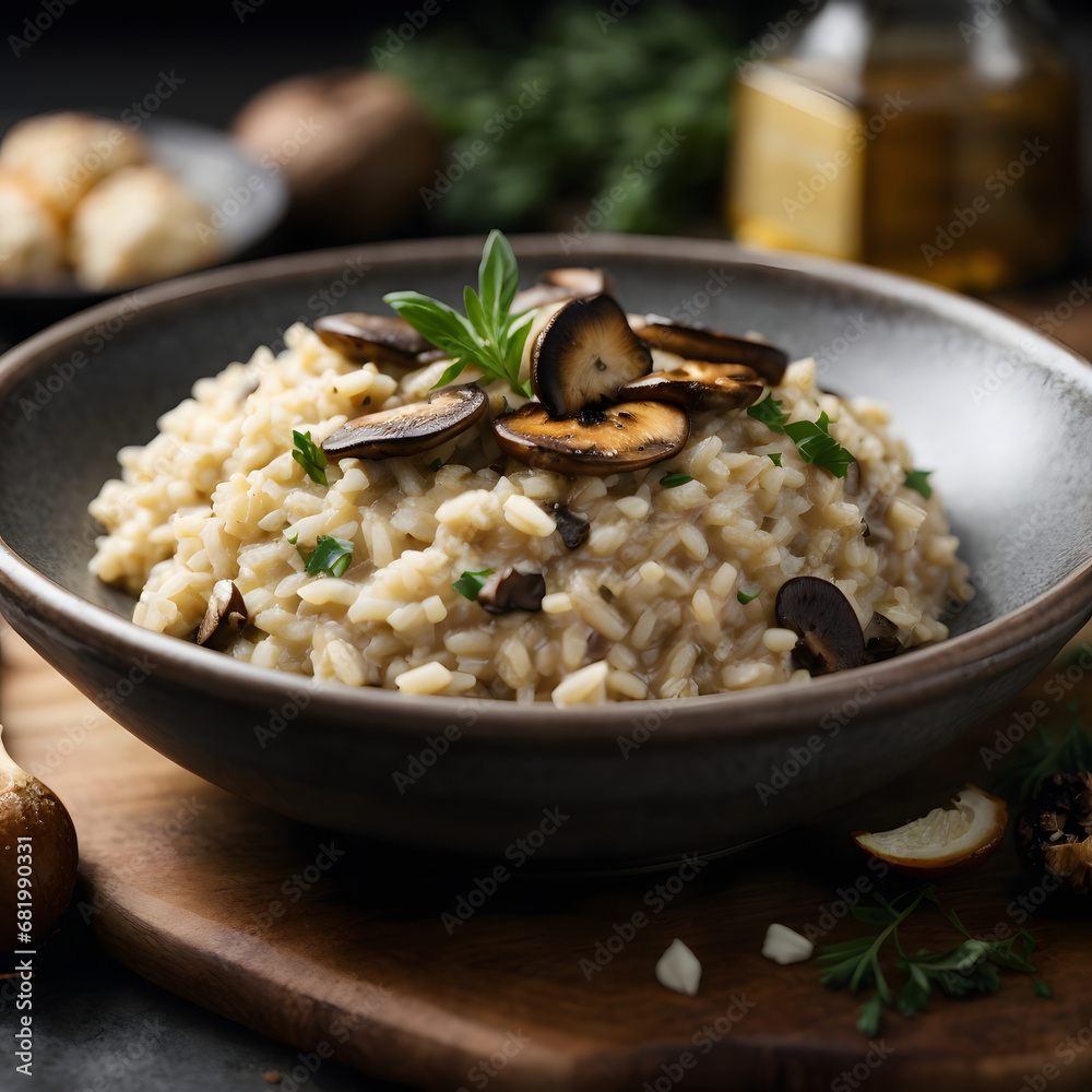 Wild Mushroom Risotto with Truffle Oil - Earthy Elegance Wild Mushroom Risotto with Truffle Oil - Earthy Elegance