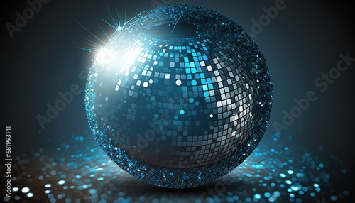 Blue sco Ball facet mirror disco dance club rose purple party spangle shiny sparkling background flier cardboard card poster evening festive competition night music musical year 70 80 90 retro