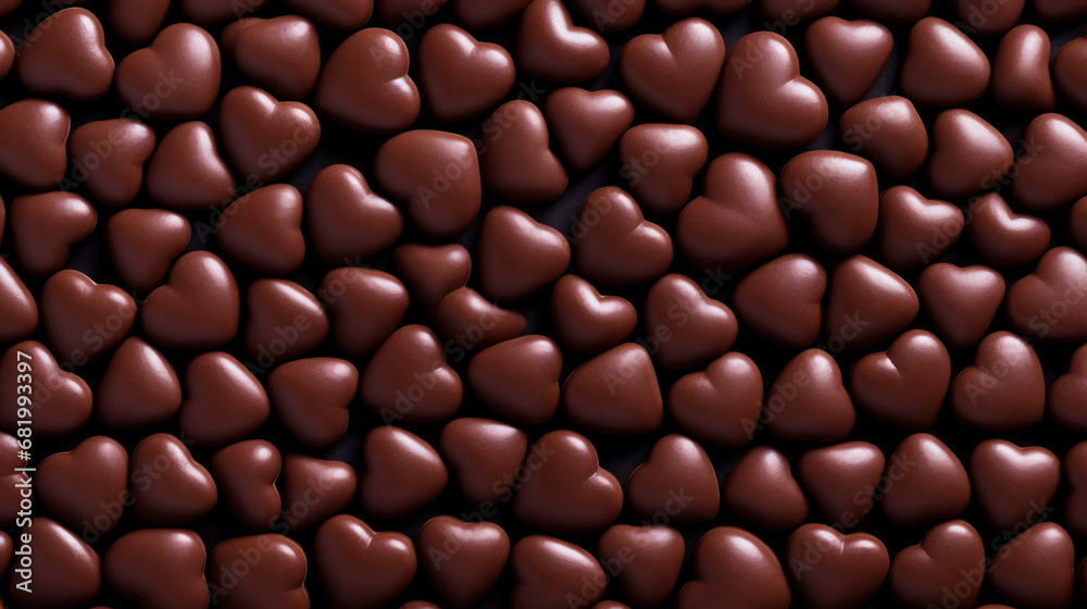 Fototapeta premium Chocolate heart candies