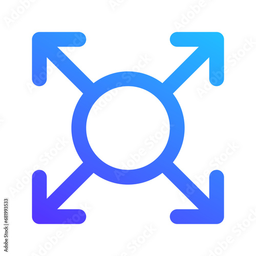 direction gradient line icon
