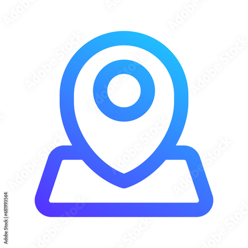 Free Download map pin gradient line icon - GFXLoad