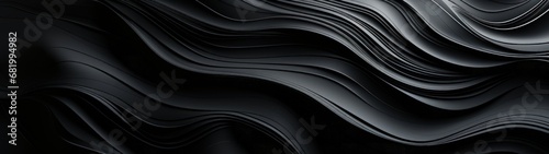 Abstract Gray and Black Design with Wavy Patterns
