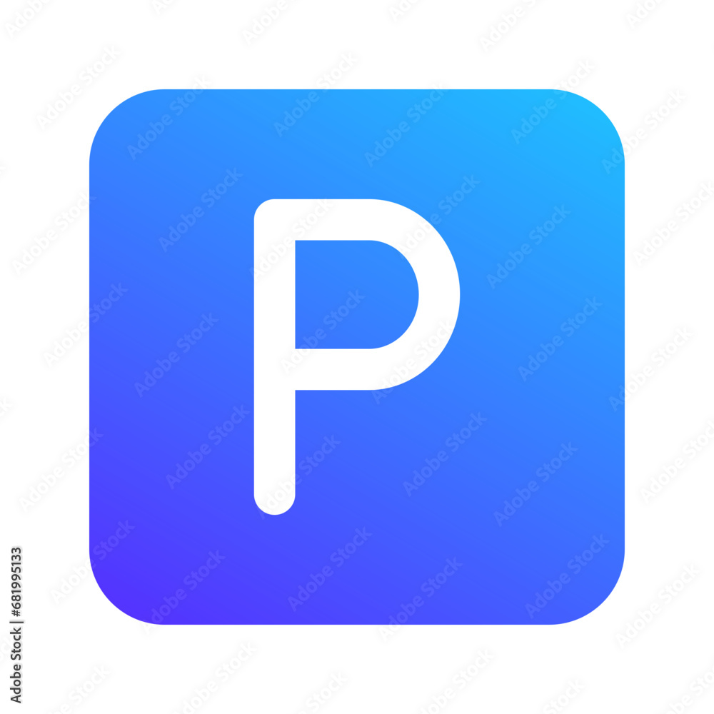 parking area gradient fill icon parking area gradient fill icon