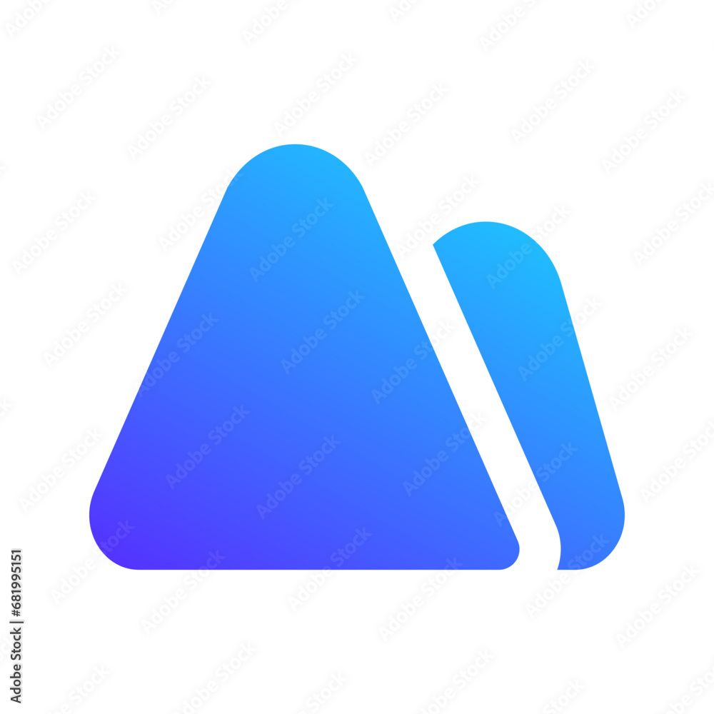 mountain gradient fill icon