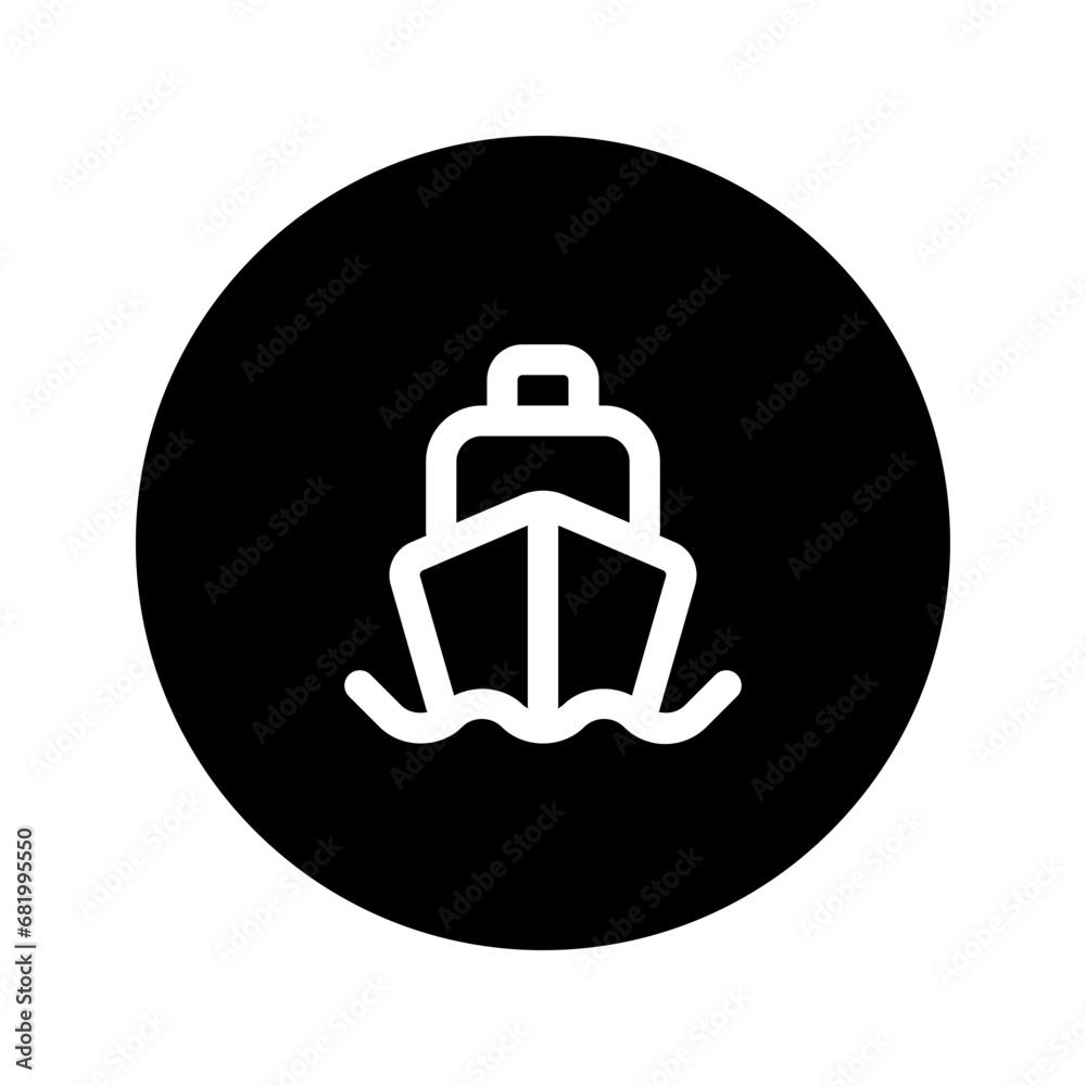 ship line circular icon ship line circular icon