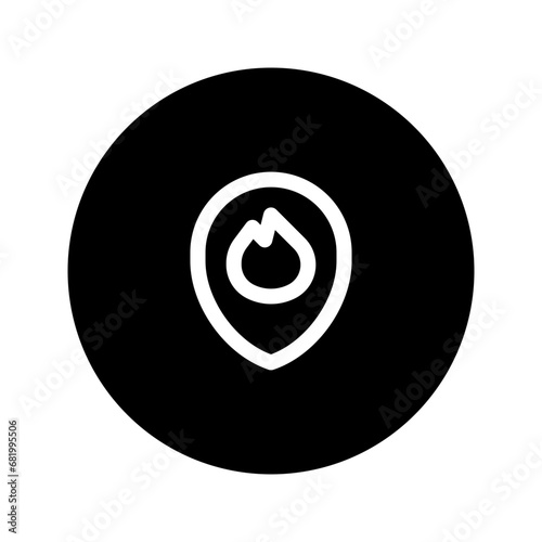 fire station line circular icon