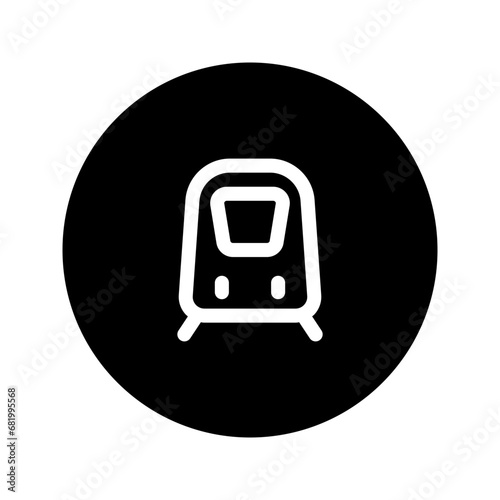 train line circular icon