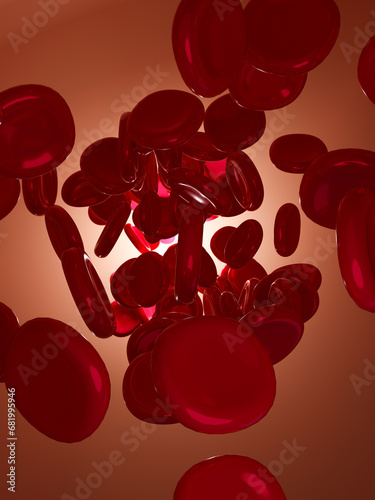 Red blood cell 3D render