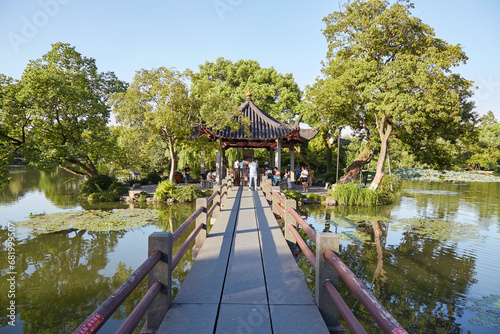 The beautiful historic city of Hangzhou, Zhejiang Province, China photo