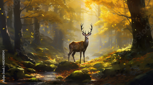deer in the forest © Tri_Graphic_Art