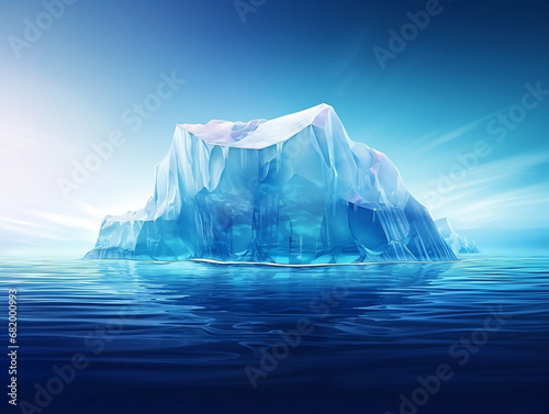 Iceberg - Hidden Danger And Global Warming Concept