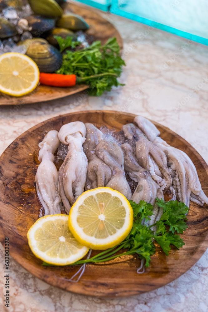 fresh seafood with lemon fresh seafood with lemon