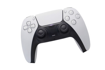 Next gen white game controller dual sense on transparent png
