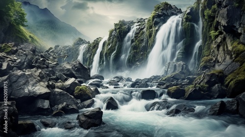 waterfall in the mountains © Mustafa