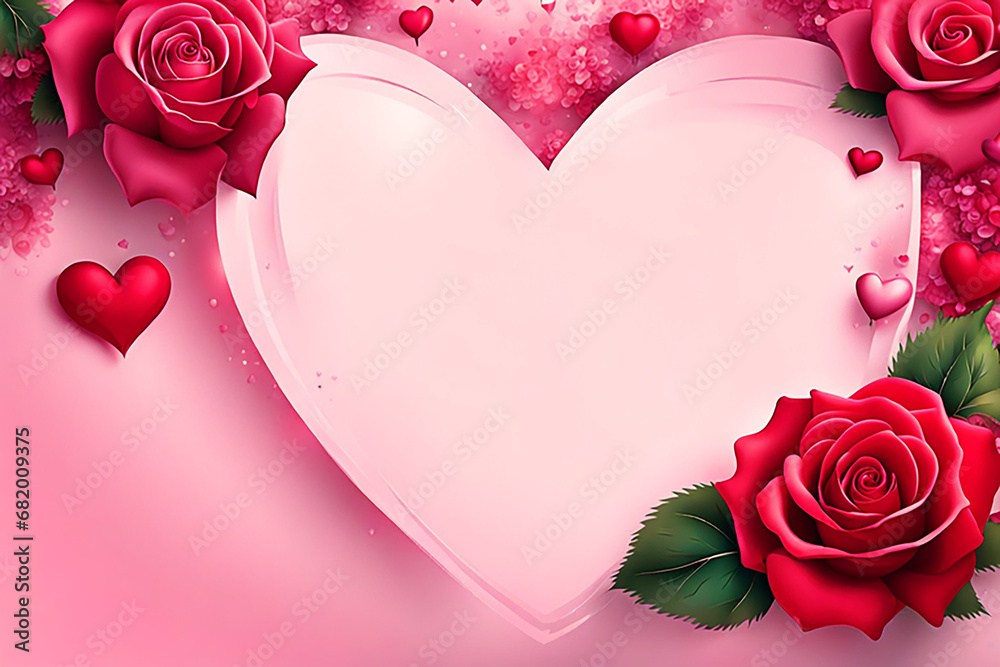 Valentine day background and texture with pink,red, heart,rose. Love concept. Valentine day banner design. Valentine day background and texture with pink,red, heart,rose. Love concept. Valentine day banner design.
