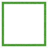 Green square frame decorative material