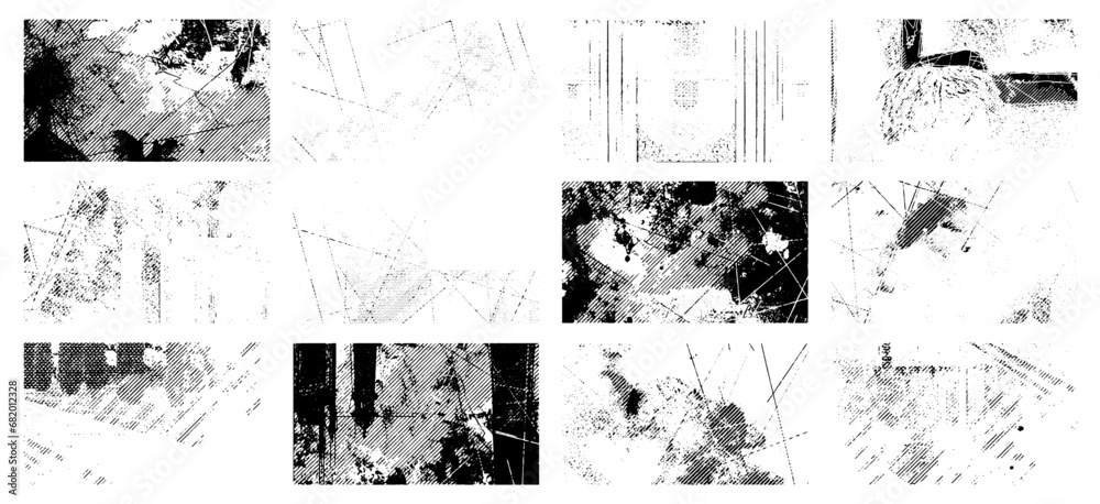 Distorted grunge isolated background. Overlay distress texture effect. Element for social media, poster, brochure, flyers, screen print texture, card, wallpaper, background. Vector illustrator.	
